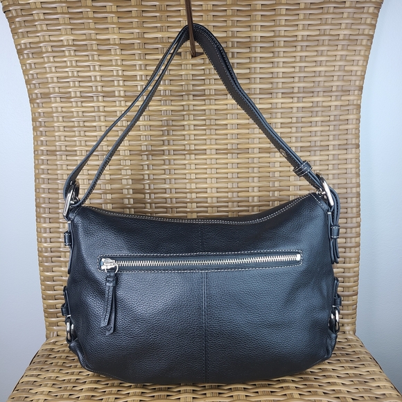 Coach Black Pebbled Leather Legacy Flap Shoulder Bag Silver Hardware - Picture 4 of 16